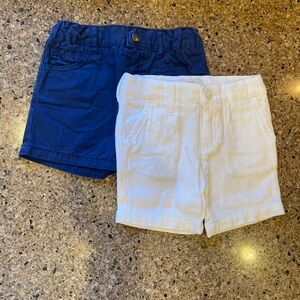 Giorgio Armani Navy and White Cotton Kids' Shorts Duo